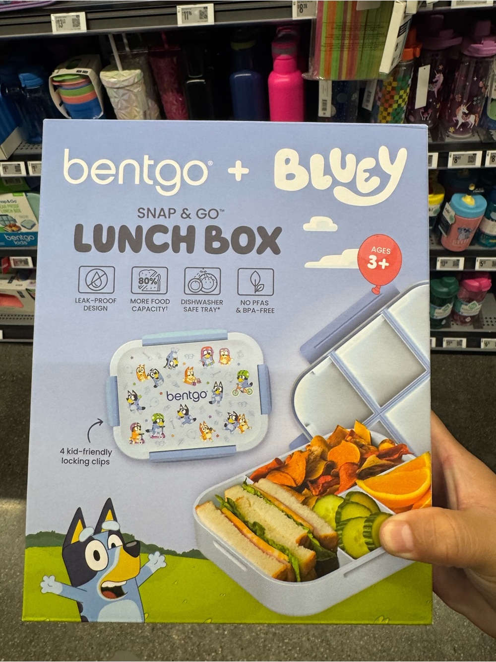 Bentgo + Bluey Snap & Go Lunch Box - Light Blue